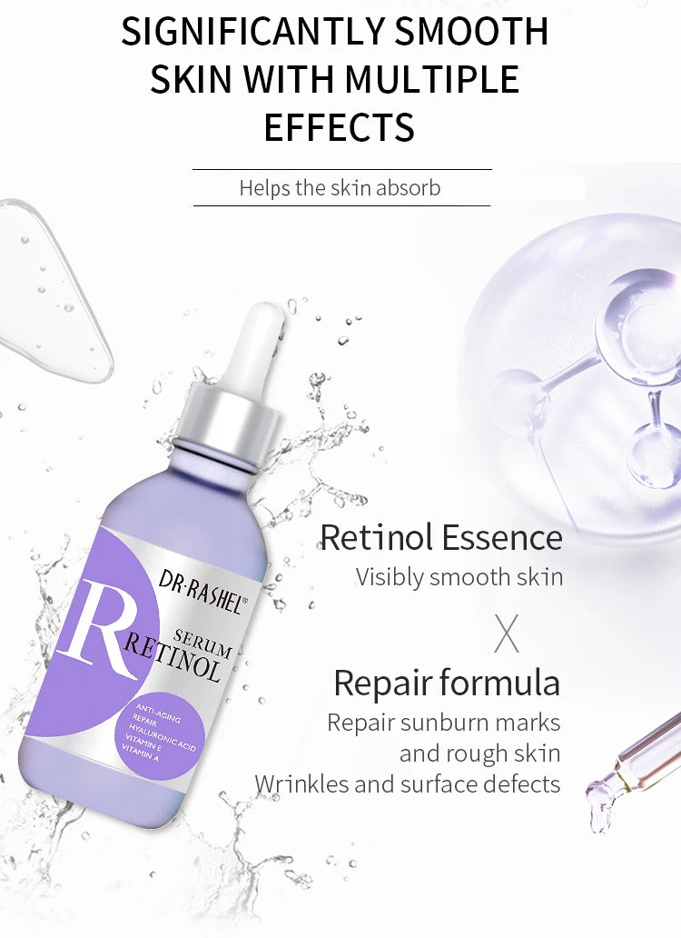 DR RASHEL Skin Care Complete Facial Serum Set Vitamin C Serum Essence Oil Serum Retinol Serum 3 Pack 30ml