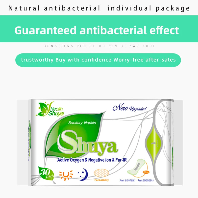 3 pack/lot love anion sanitary pads menstrual shuya anion 155mm length cotton soft feminine hygiene product 90 pieces