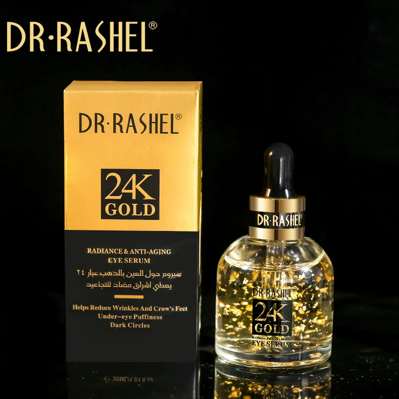 DR.RASHEL 24K Gold Radiance Anti-Aging Eye Serum Circles Wrinkles Puffiness Dry Skin