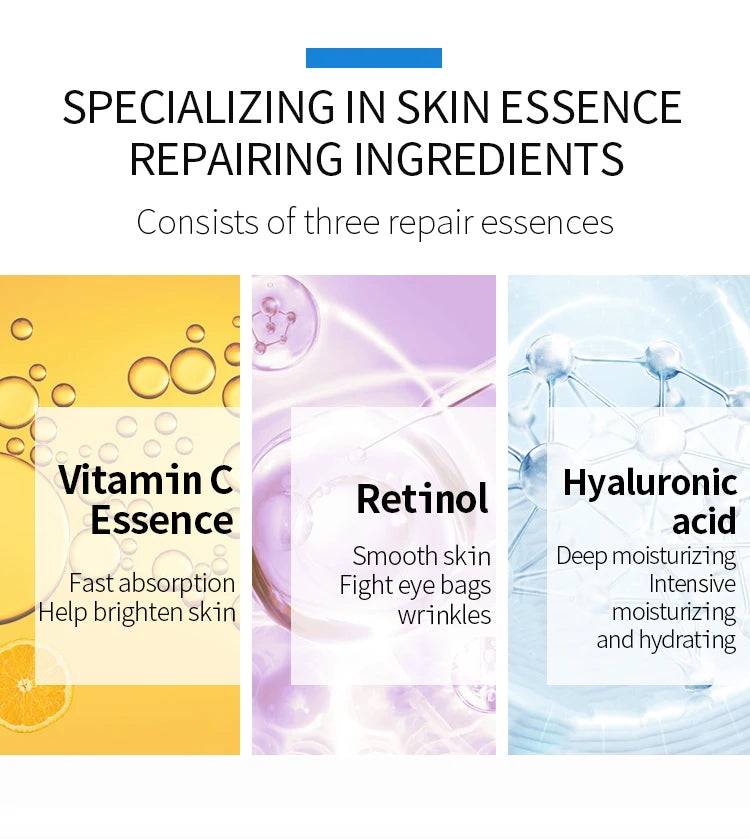 DR RASHEL Skin Care Complete Facial Serum Set Vitamin C Serum Essence Oil Serum Retinol Serum 3 Pack 30ml
