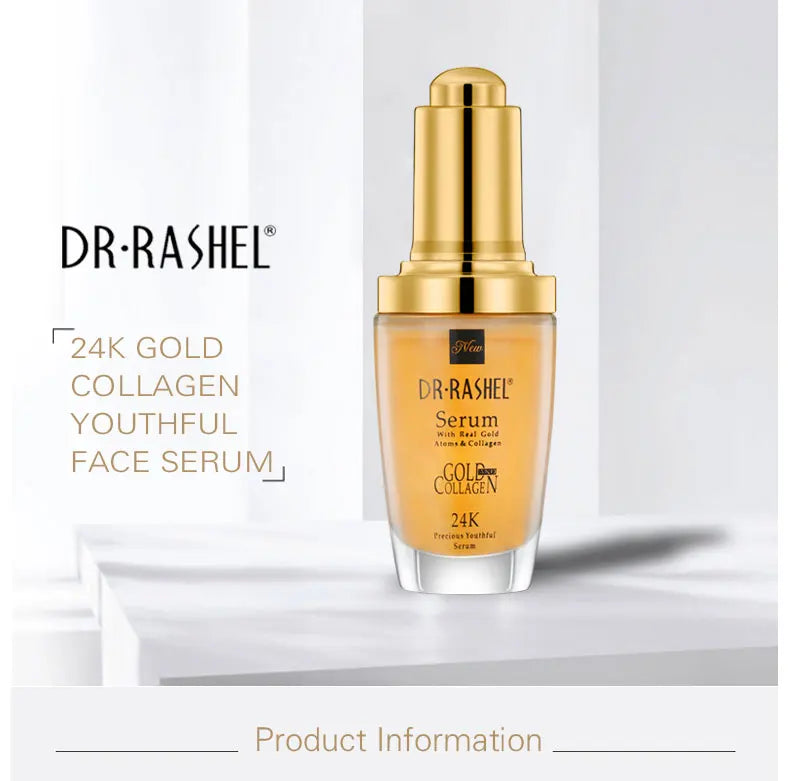 DR.RASHEL 24K Gold Atoms Makeup Primer Collagen Ampoule Whitening Facial Serum 40 ml