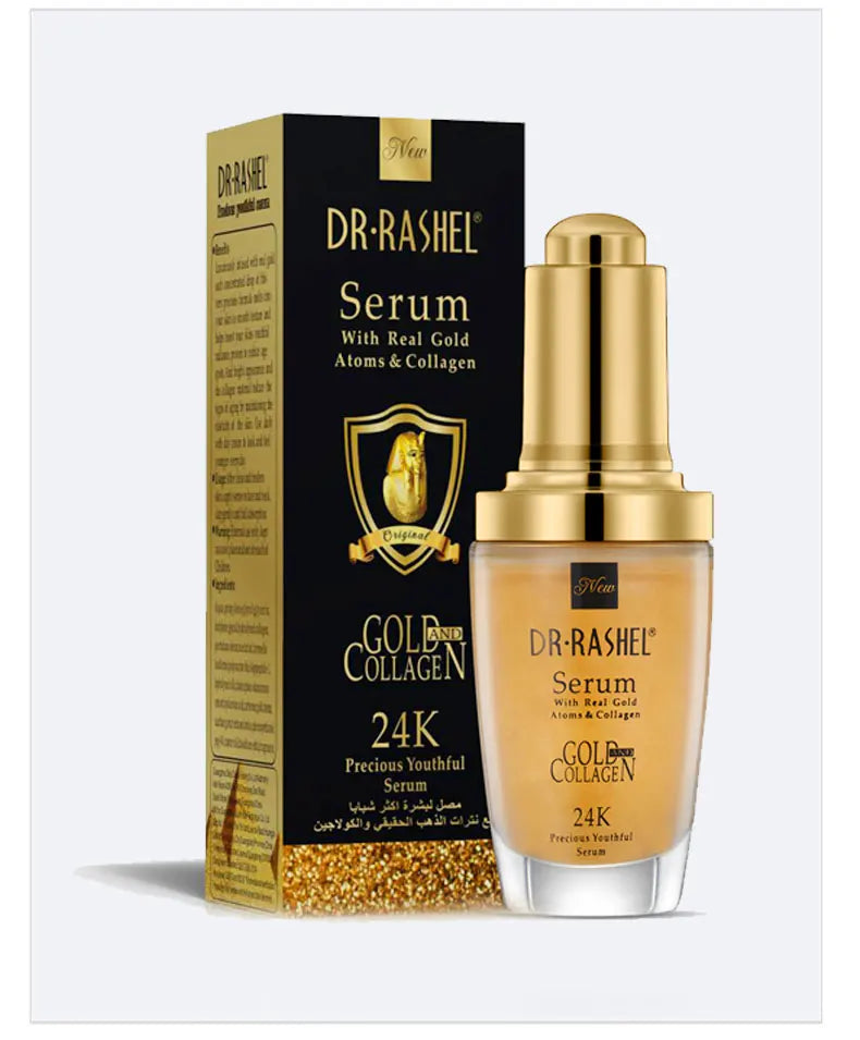 DR.RASHEL 24K Gold Atoms Makeup Primer Collagen Ampoule Whitening Facial Serum 40 ml