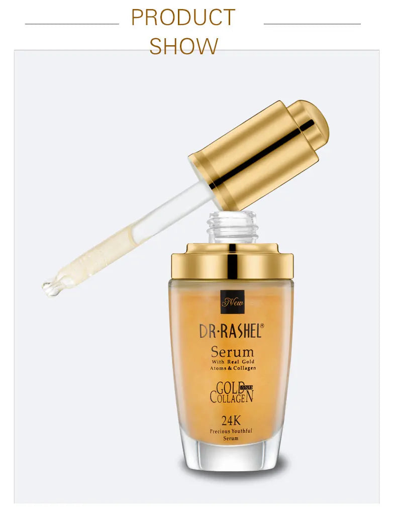 DR.RASHEL 24K Gold Atoms Makeup Primer Collagen Ampoule Whitening Facial Serum 40 ml