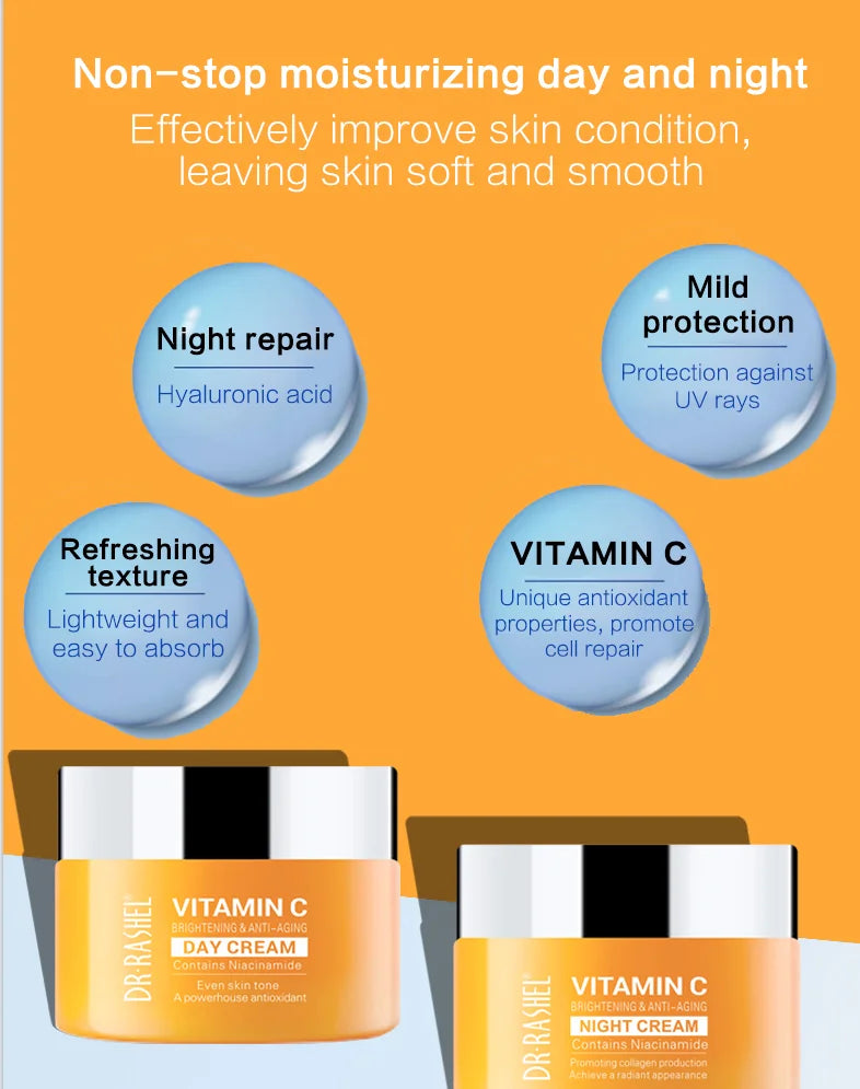DR.RASHEL Vitamin C  Day Cream Night Cream Face Cream  50G