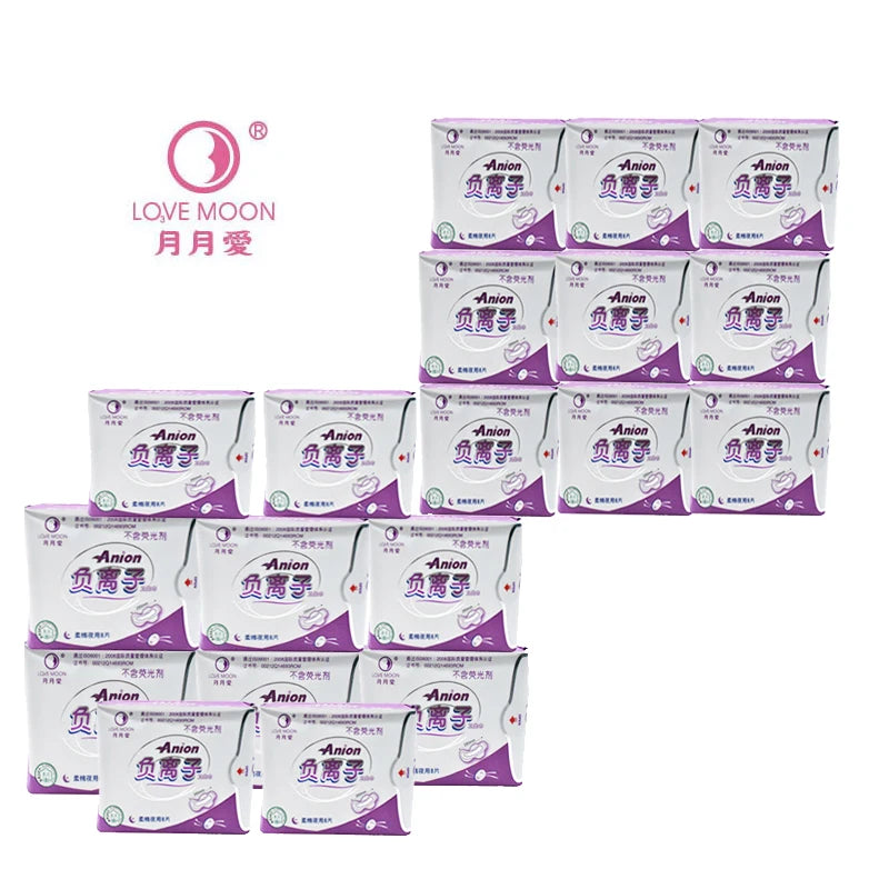 19Packs Organic Pads Ultra Thin Period Pads with Wings Super Absorbency Sanitary Pads for Women100% Cotton Panties Gasket