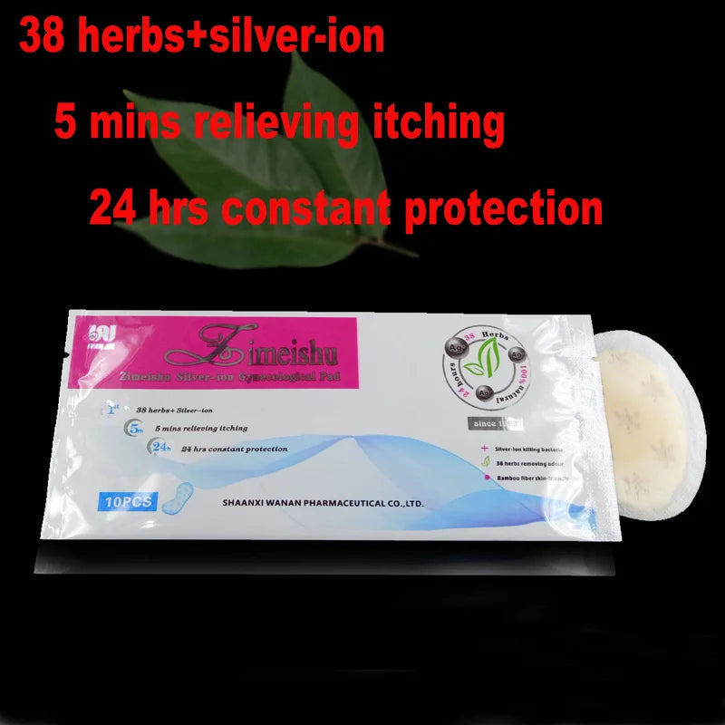 30 Pcs zimeishu silver-ion gynecological cure care pad womens medicated pads sanitary pads female feminine hygiene yoni pearls