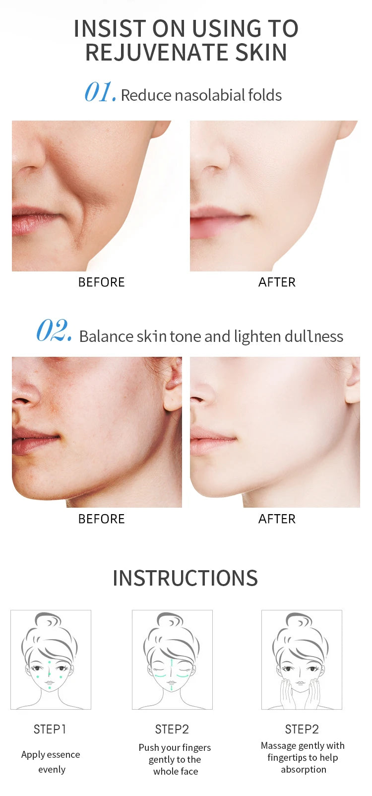 DR RASHEL Skin Care Complete Facial Serum Set Vitamin C Serum Essence Oil Serum Retinol Serum 3 Pack 30ml