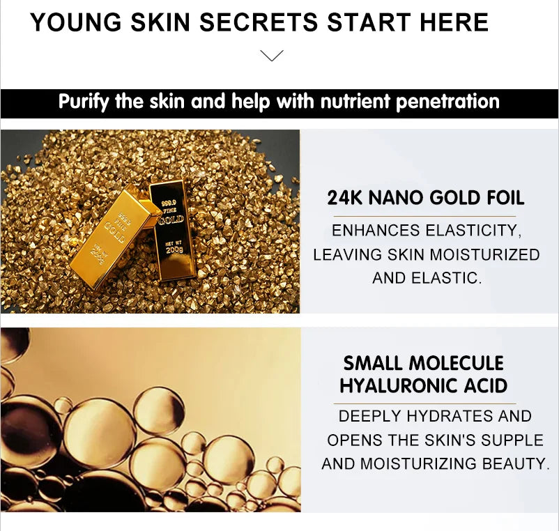 DR.RASHEL 24K Gold Radiance Anti-Aging Essence Gel Cream with Collagen And Glycerin Brightens 50G