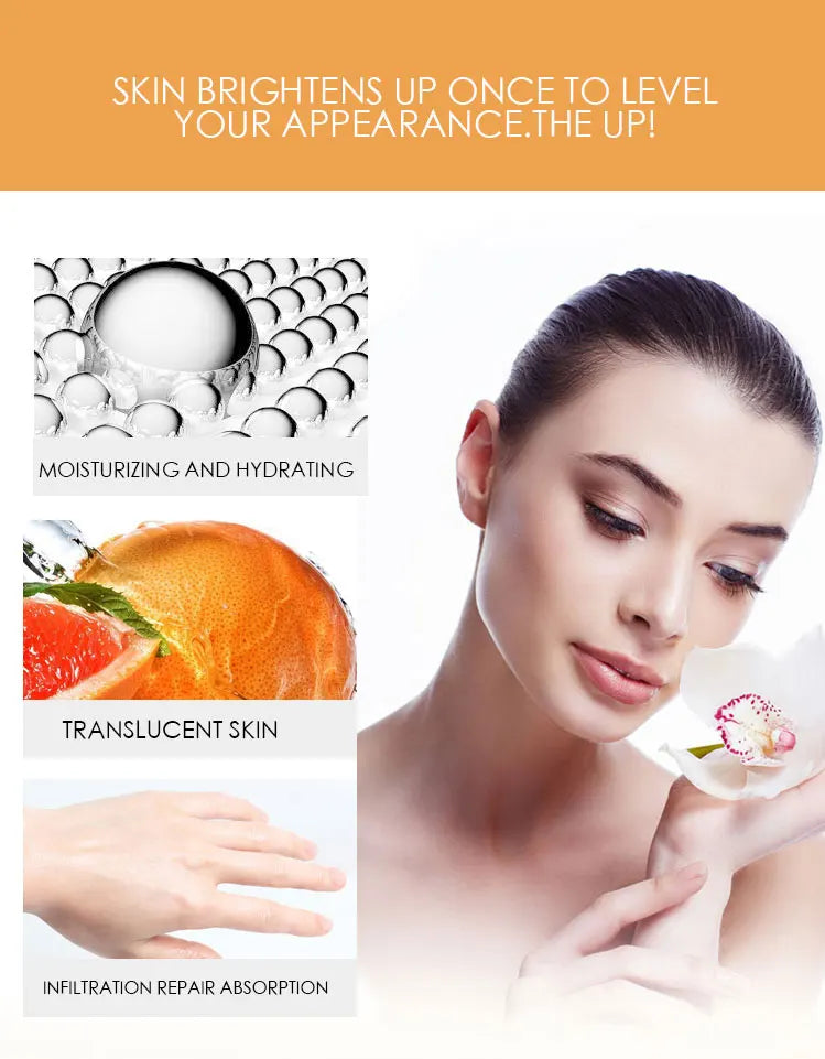 DR.RASHEL vitamin C  Facial Cleanser And Toner Essence Face Cream 4-Piece Facial Skincare Set