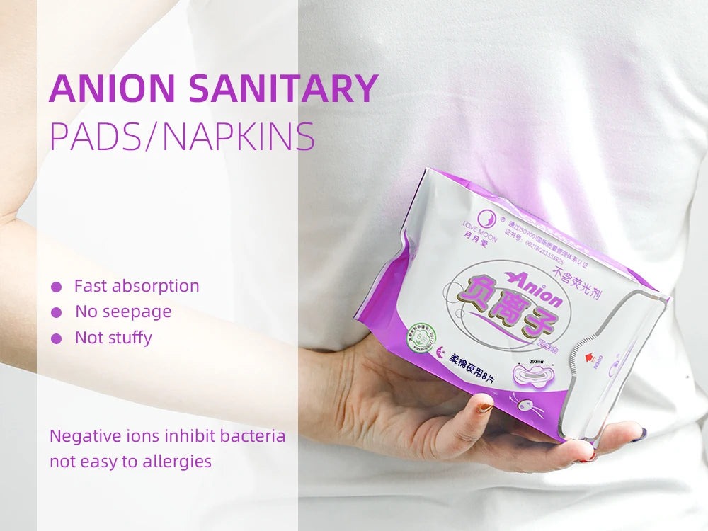 19Packs Organic Pads Ultra Thin Period Pads with Wings Super Absorbency Sanitary Pads for Women100% Cotton Panties Gasket
