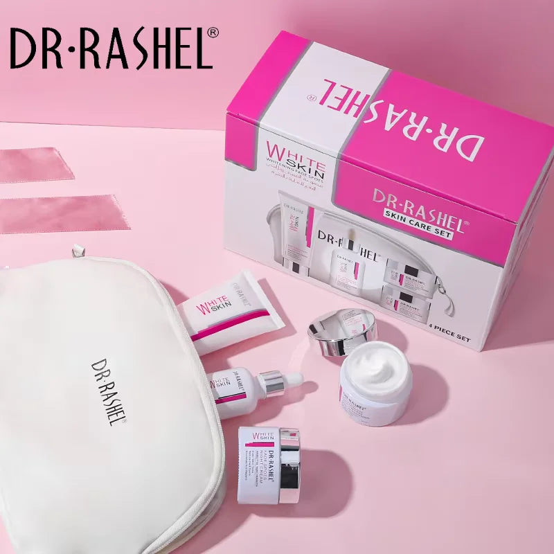 DR RASHEL Facial Cleanser Cream Serum Arbutin Niacinamide Dark Spots Removal Whitening Skin Care Face Set Kit 4 Pieces