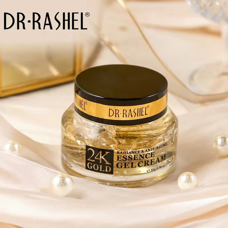 DR.RASHEL 24K Gold Radiance Anti-Aging Essence Gel Cream with Collagen And Glycerin Brightens 50G