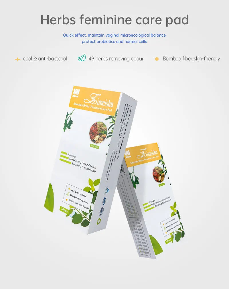 10Pcs Zimeishu Silver-ion Gynecological Cure Care Pad Womens Medicated Sanitary Pads Female Feminine Hygiene Yoni Pearls