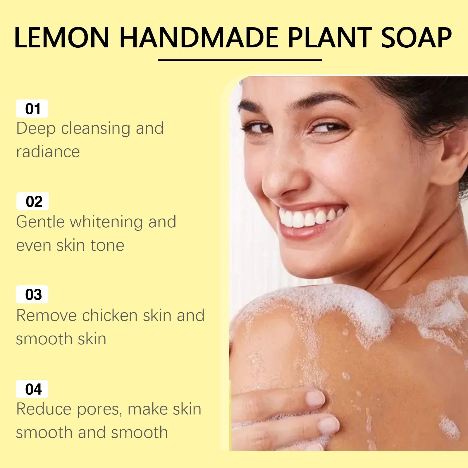 OCEAURA Luxury Lemon Handmade Essential Oil Soap Bar - Gentle Skin Cleansing Moisturizing & Brightening 3.35 OZ