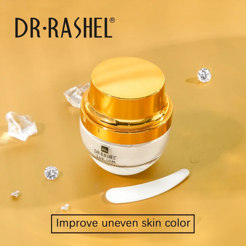 DR.RASHEL Skin Care 24K Gold Collagen Whitening Cream Moisturizing Lightening Brighten Spot Day Cream Nourishing Facial Cream