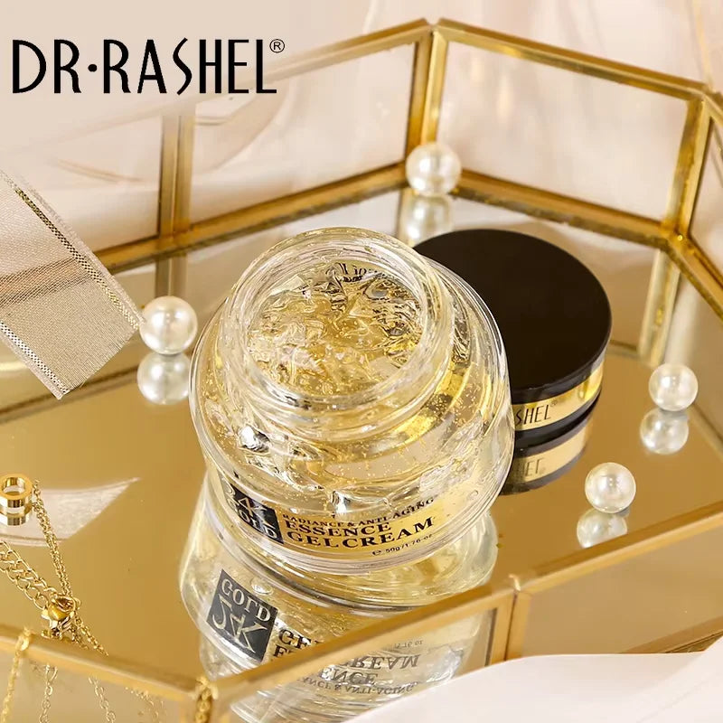 DR.RASHEL 24K Gold Radiance Anti-Aging Essence Gel Cream with Collagen And Glycerin Brightens 50G