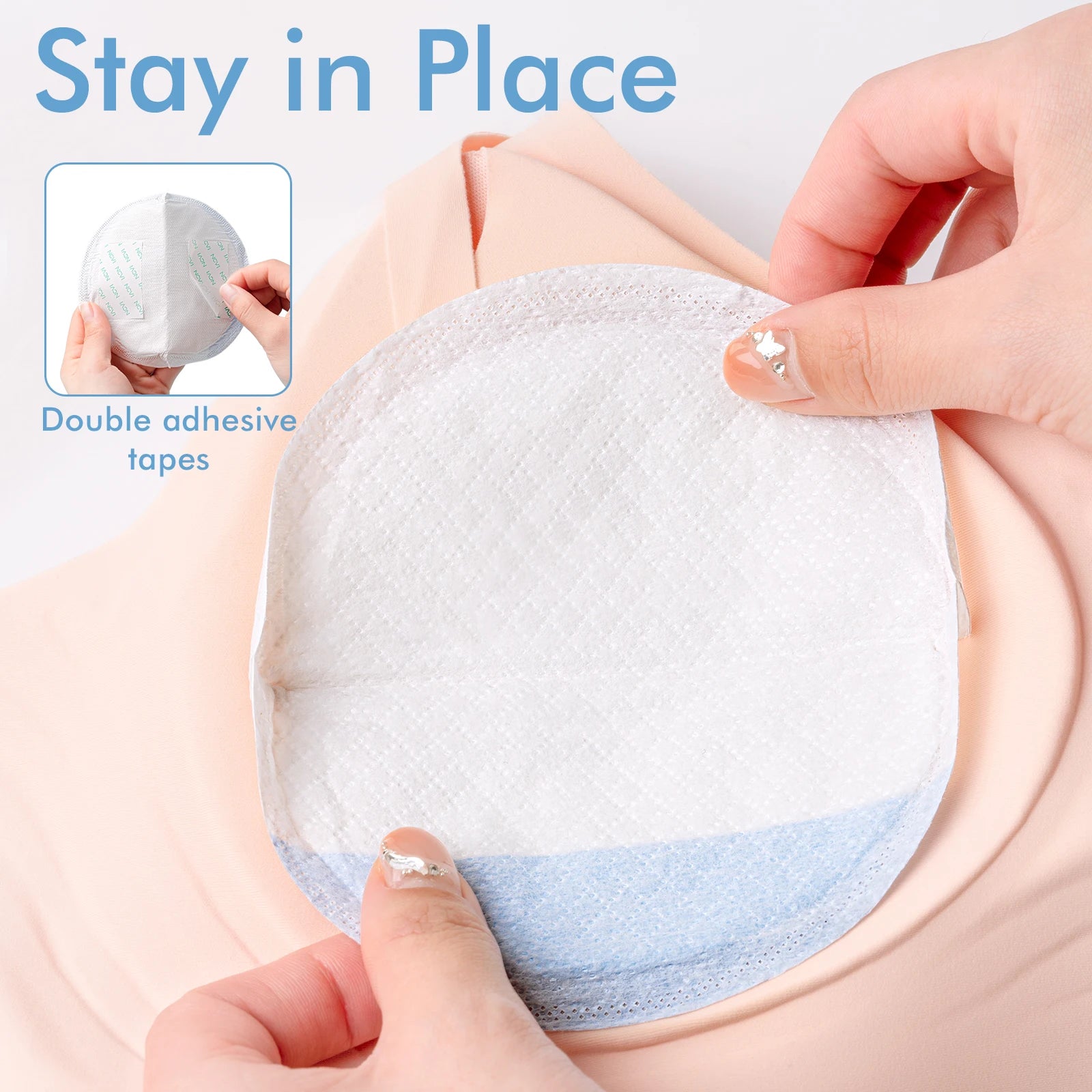NCVI 2025 New Disposable Nursing Pads,Ultra Absorbent Breastfeeding Pads for Leaking Milk, Thin & Soft Nipple Pads