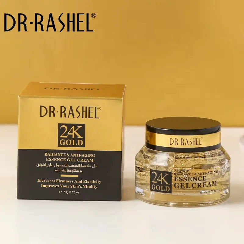 DR.RASHEL 24K Gold Radiance Anti-Aging Essence Gel Cream with Collagen And Glycerin Brightens 50G