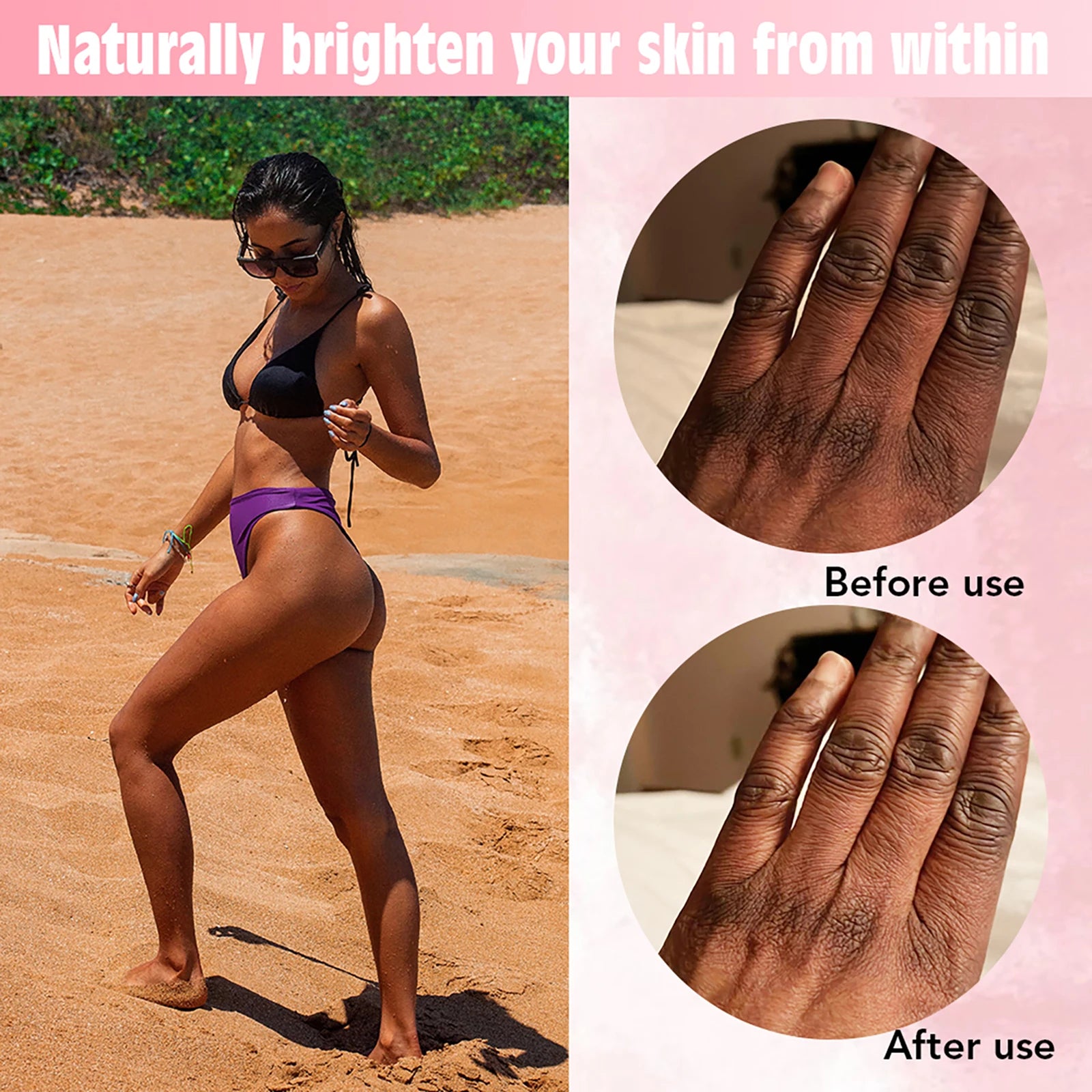 AILKE Glutathione & Vitamin C Kit,With Whitening Lotion,Moisturizing Cream,Lightening Soap, Spa Oil,Glowing Body Cream,Gift Set