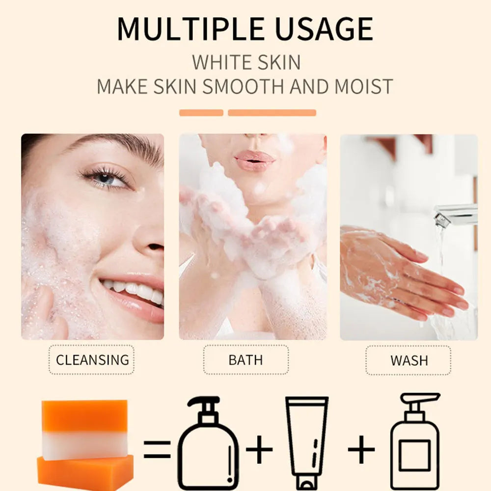 Kojic Acid 100g Whitening Soap, Glutathione Skin Lightening, Anti-aging & Moisturizing Handmade Soap for Face & Body