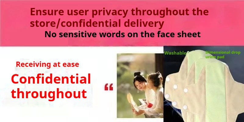 Wormwood Washable Pads, Reusable Sanitary Napkins Breathable Anti-leakage Pads Anti-allergic Physiological Women Menstrual Liner