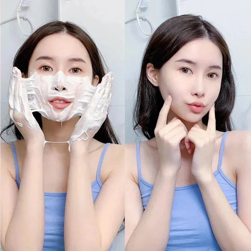 Goat Milk Silk Protein Handmade Soap With Foam Net Brightening Oil Control Remove Acne Blackheads Nourishing Skin Beauty Health