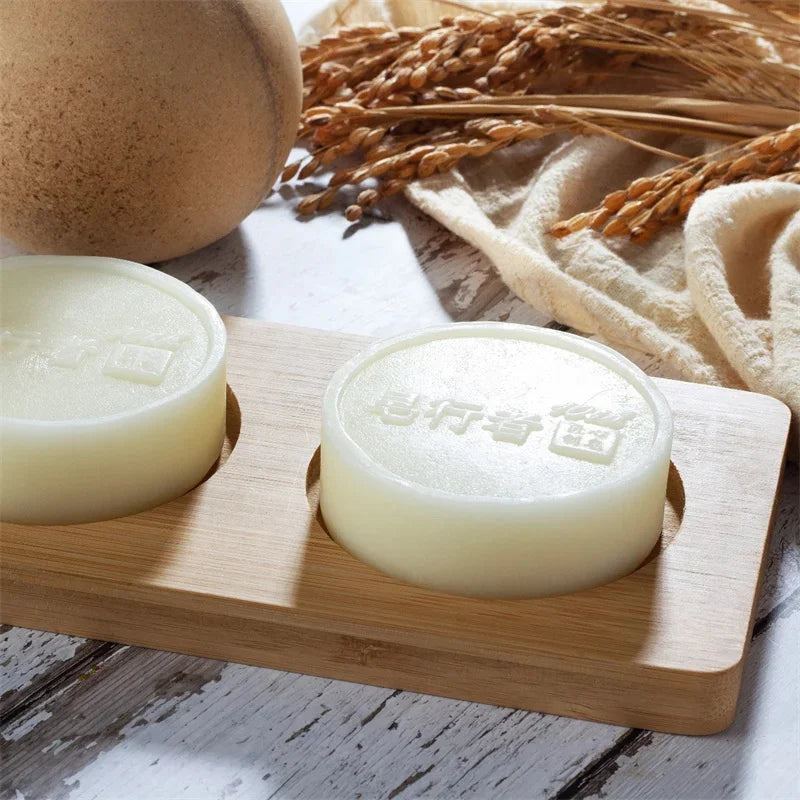 Goat Milk Silk Protein Handmade Soap With Foam Net Brightening Oil Control Remove Acne Blackheads Nourishing Skin Beauty Health