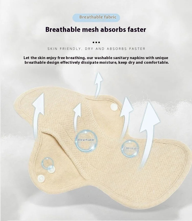 Cloth Sanitary Napkin, Bacteriostatic Extended Pads Cotton Leak-proof Reusable Washable Pad Menstrual Women Sensitive Skin Liner