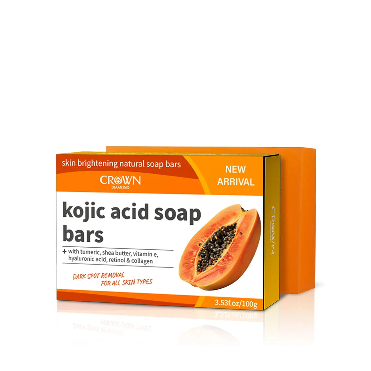kOJIC ACID Papaya Whitening Soap Moisturizing Acne Cleanser for Skin Care Handmade Soap Kojic Acid Body Skin Deep Cleaning мыло