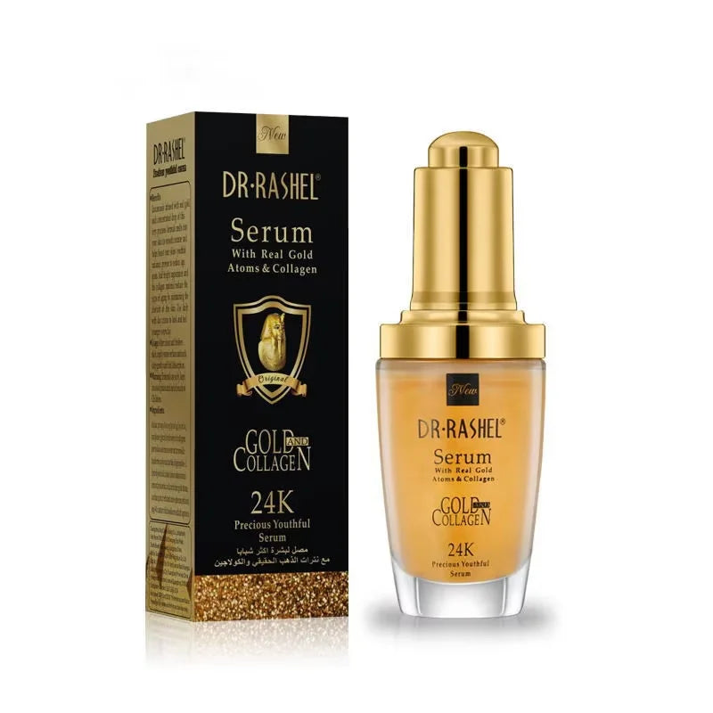 DR.RASHEL 24K Gold Atoms Makeup Primer Collagen Ampoule Whitening Facial Serum 40 ml
