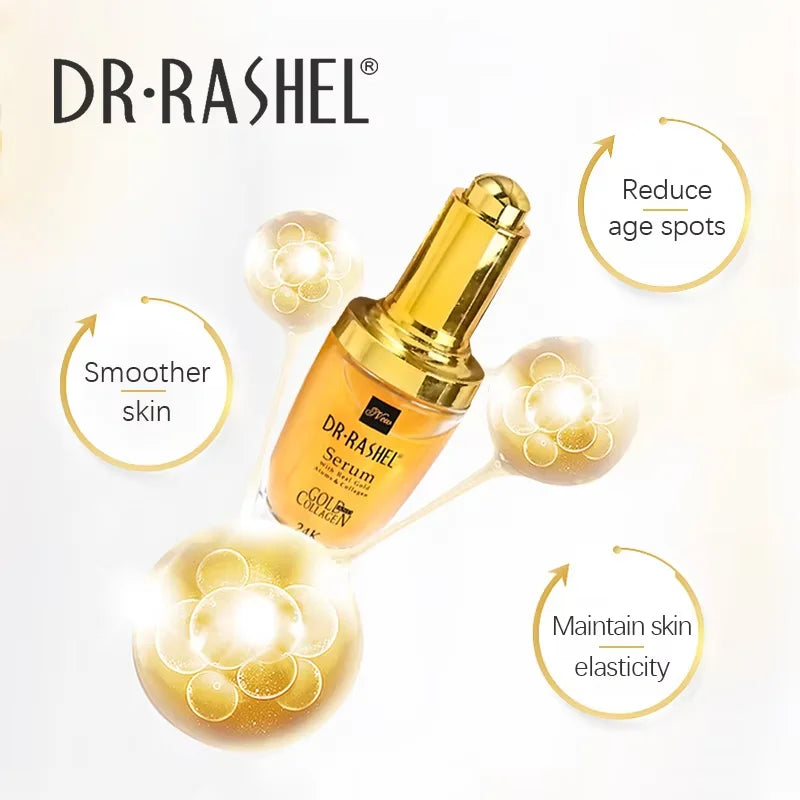 DR.RASHEL 24K Gold Atoms Makeup Primer Collagen Ampoule Whitening Facial Serum 40 ml