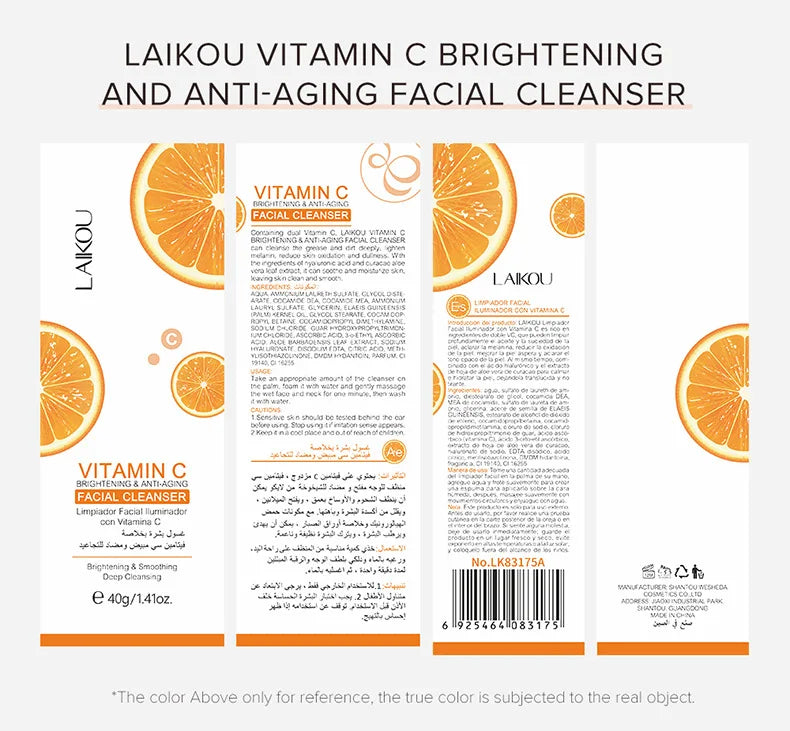 Dr.rashel Natural Vitamin C Nourishing Repair Cleanser Skin Care Whitening Moisturizing Shrinking Face Washing Product