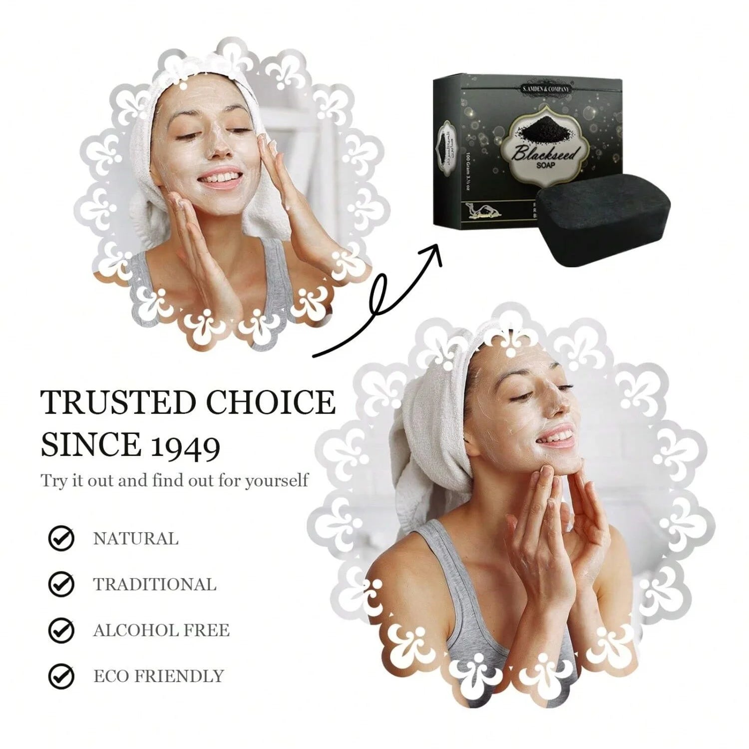 Universal Black Soap Gently Cleanses The Skin Cares Natural Ingredients Nourish The Skin For Facial Cleansing Body Bathing Gift