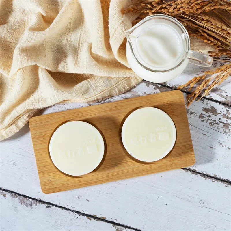 Goat Milk Silk Protein Handmade Soap With Foam Net Brightening Oil Control Remove Acne Blackheads Nourishing Skin Beauty Health