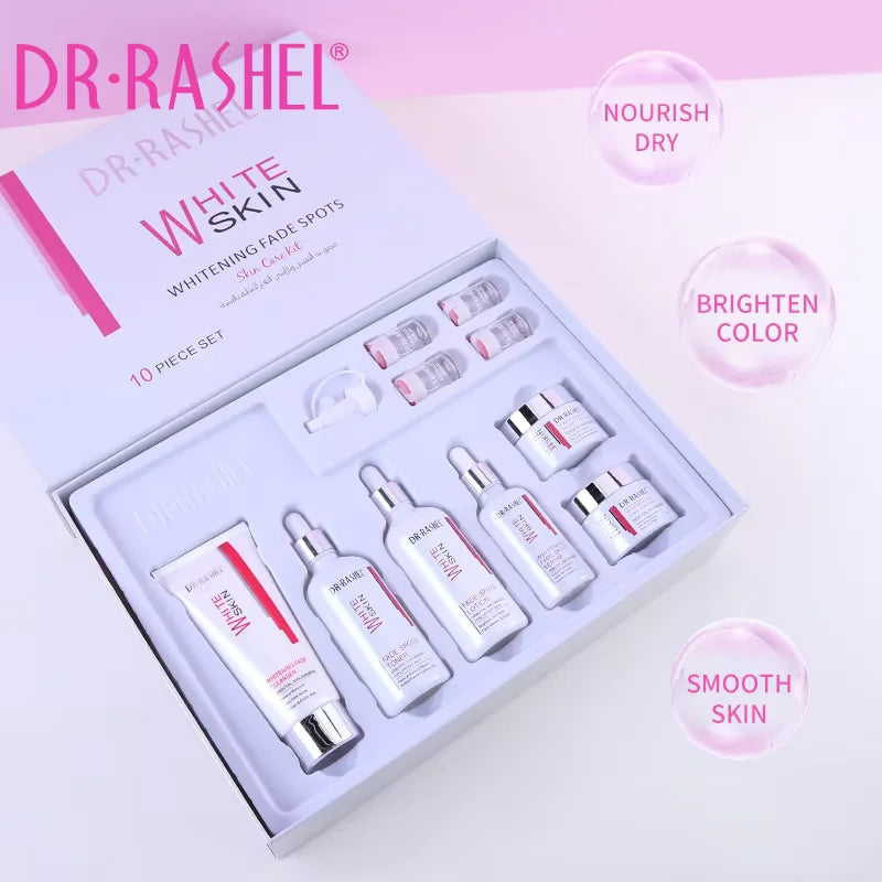 DR.RASHEL Brightening Fade Spots Skin Care Set-Face Serum Cream Facial Cleanser Lotion Toner Ampoule Serums