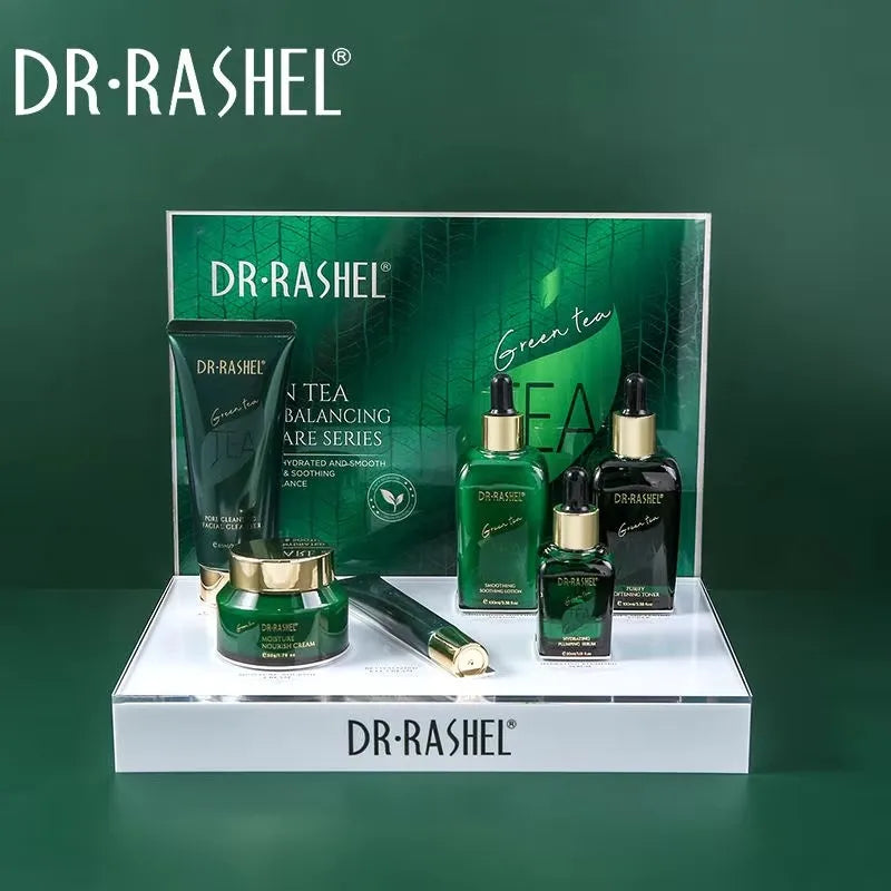 DR RASHEL Green Tea Purify Balancing Skin Care Set 10pcs Facial Care Kit