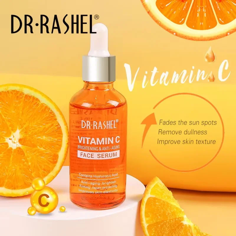 DR.RASHEL vitamin C  Facial Cleanser And Toner Essence Face Cream 4-Piece Facial Skincare Set