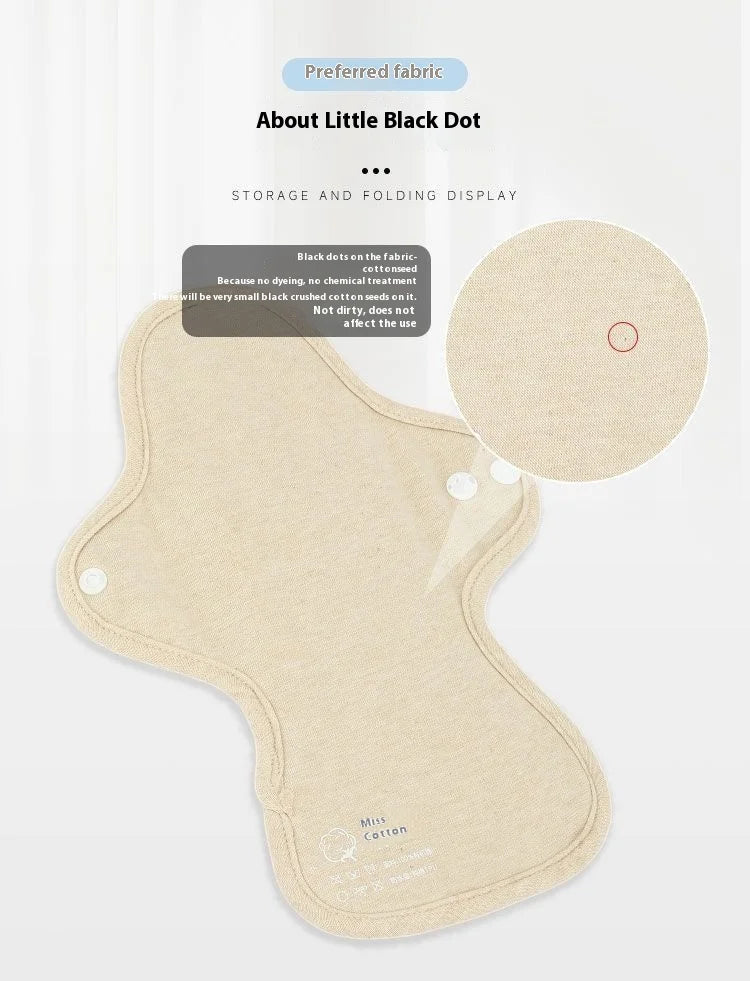 Cloth Sanitary Napkin, Bacteriostatic Extended Pads Cotton Leak-proof Reusable Washable Pad Menstrual Women Sensitive Skin Liner