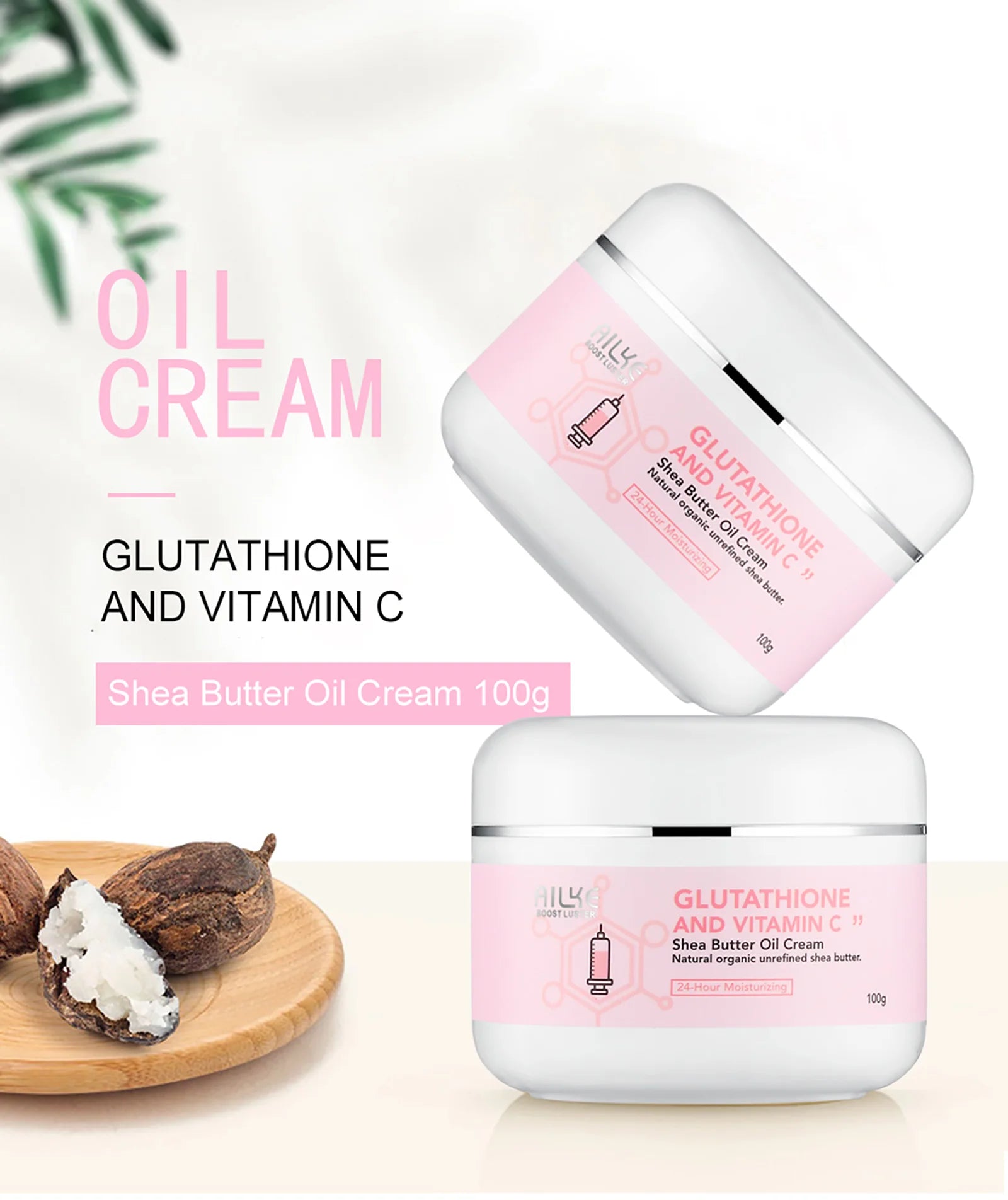 AILKE Glutathione & Vitamin C Kit,With Whitening Lotion,Moisturizing Cream,Lightening Soap, Spa Oil,Glowing Body Cream,Gift Set