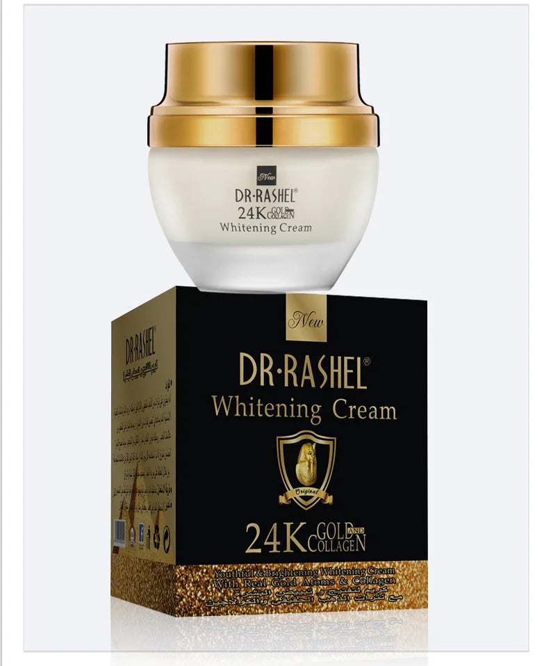 DR.RASHEL Skin Care 24K Gold Collagen Whitening Cream Moisturizing Lightening Brighten Spot Day Cream Nourishing Facial Cream
