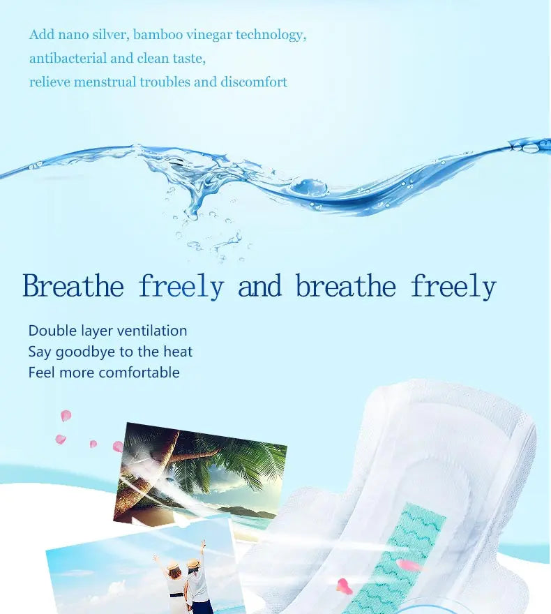 24pcs=3 packs/ Anion Menstrual Pad Sanitary Towels Panty Liners For Women Health Care Feminine Hygiene Product Towels Cotton Pad