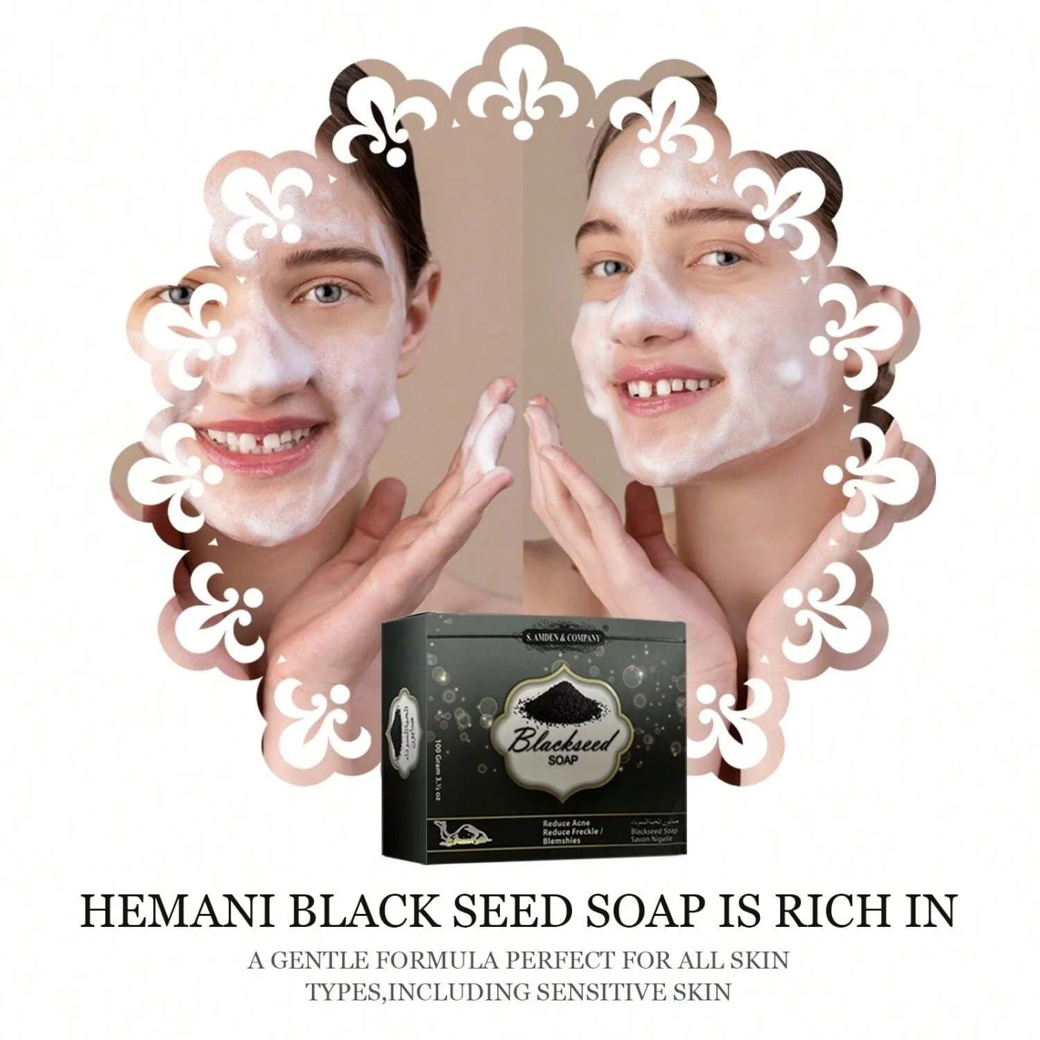 Universal Black Soap Gently Cleanses The Skin Cares Natural Ingredients Nourish The Skin For Facial Cleansing Body Bathing Gift