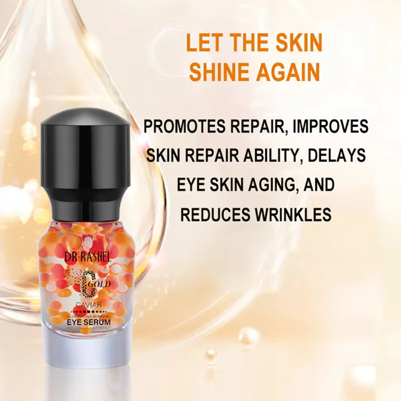 DR.RASHEL Gold Caviar Skin Face Serum Gold Collagen Hyaluronic Acid Oil Gel Formula Body Aging Improves Skin Elasticity