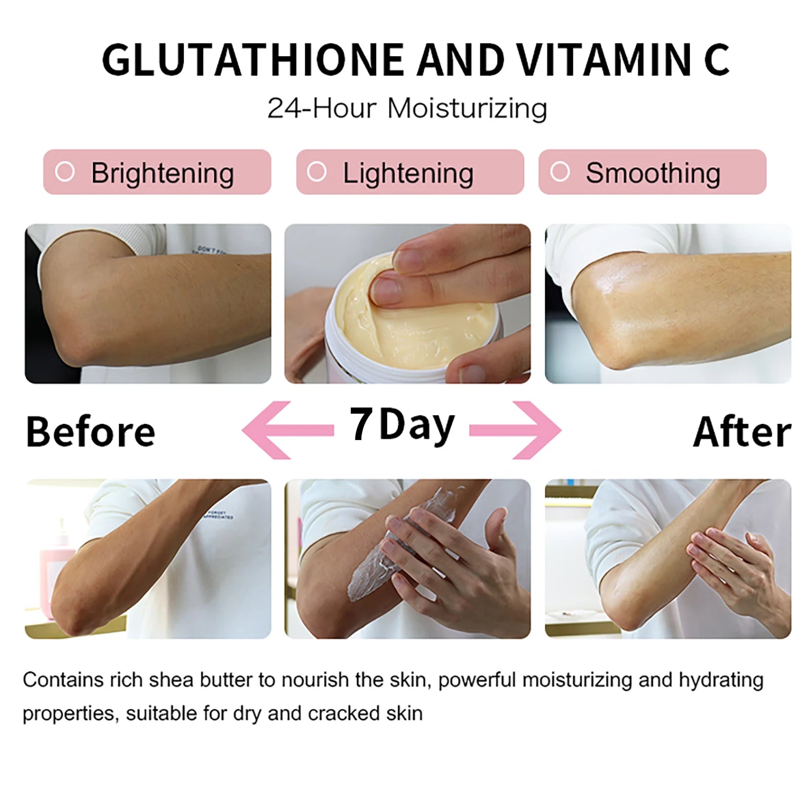 AILKE Glutathione & Vitamin C Kit,With Whitening Lotion,Moisturizing Cream,Lightening Soap, Spa Oil,Glowing Body Cream,Gift Set