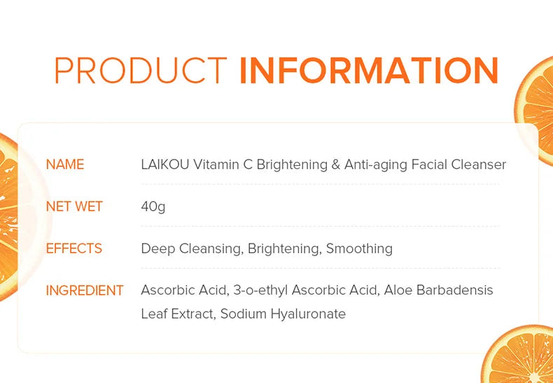 Dr.rashel Natural Vitamin C Nourishing Repair Cleanser Skin Care Whitening Moisturizing Shrinking Face Washing Product