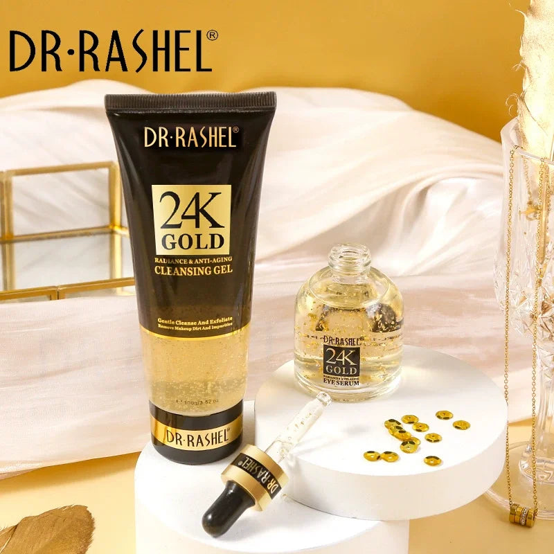 Dr Rashel Products Moisturizing Brightening Anti Aging 24K Gold Skin Care Set 5pcs