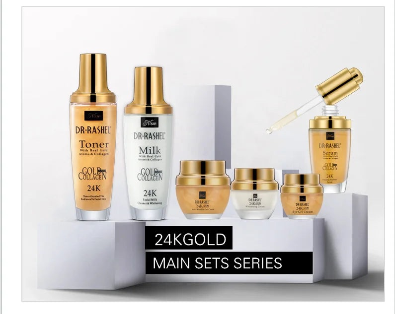 DR.RASHEL Skin Care 24K Gold Collagen Whitening Cream Moisturizing Lightening Brighten Spot Day Cream Nourishing Facial Cream