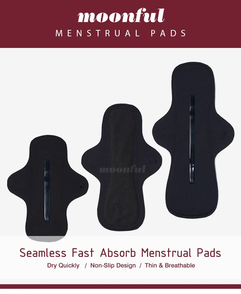 Reusable Menstrual Pads Women Large Washable Seamless Sanitary Napkin Thin No-slip Reusable Sanitary Towel Absorbent Pad Panties