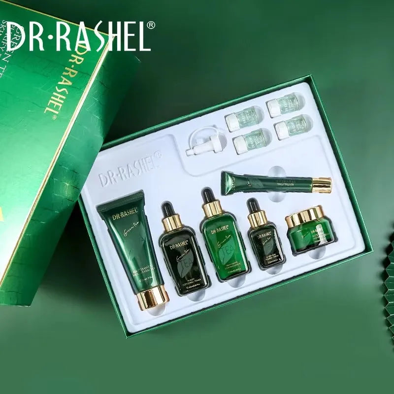 DR RASHEL Green Tea Purify Balancing Skin Care Set 10pcs Facial Care Kit