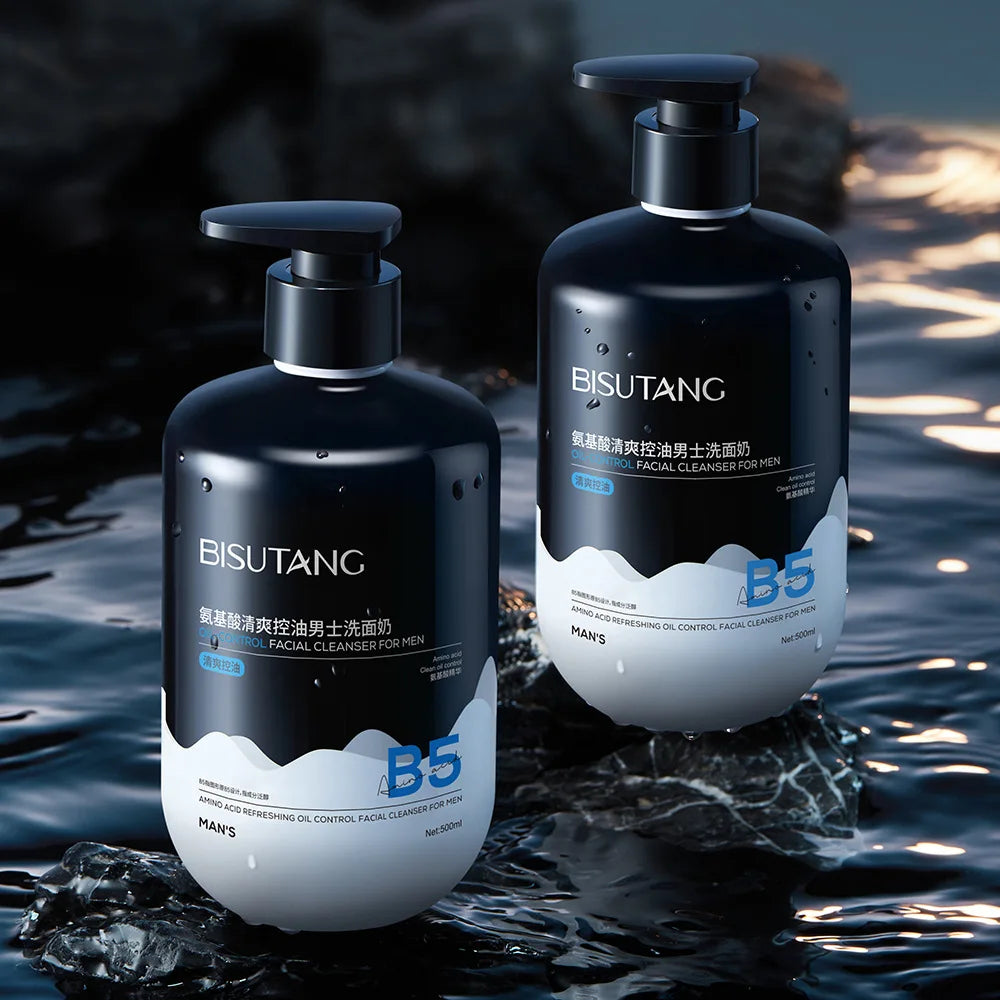 300ml Amino Acid Men's Face Wash – Oil Control & Deep Cleansing, Gentle Foaming Cleanser for , Refreshing & Non-Tightening